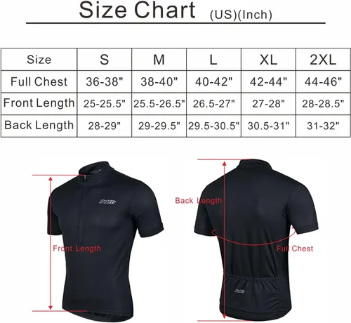Vista 6 de bpbtti - Camiseta de ciclismo de manga corta para hombre, camiseta de ciclismo MTB con media cremallera frontal y 3 bolsillos posteriores