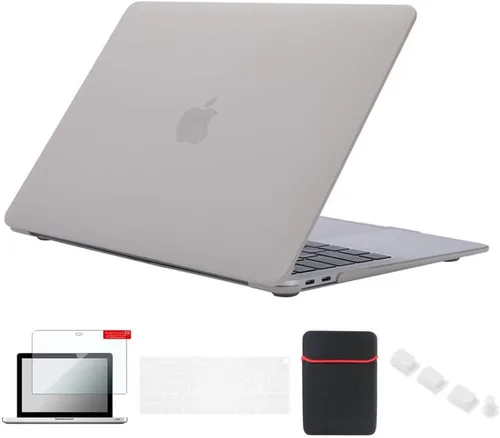 Vista 30 de Pack 5 en 1 de carcasa para MacBook Air, de Se7enline, de plástico duro, tacto suave, con protector de teclado de silicón, protector de pantalla