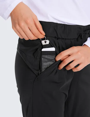 Vista 4 de CRZ YOGA - Pantalones deportivos de golf elásticos en 4 direcciones para mujer, pantalones de trabajo de vestir de 78, con bolsillos, para deportes