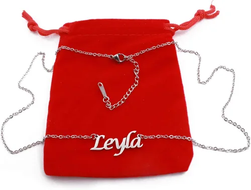 Vista 2 de Kigu Leyla - Collar personalizado, color plateado
