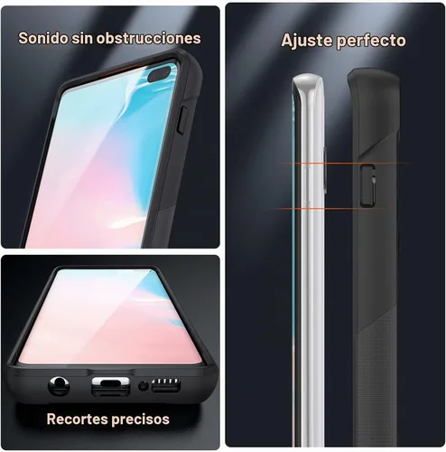 Vista 6 de Funda diseñada para Samsung Galaxy S10 Plus, regalo de grado militar, resistente a las caídas, a prueba de golpes, para Galaxy S10+ Plus