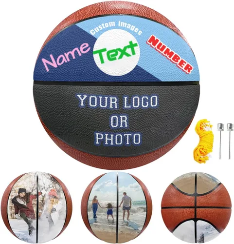 Vista 8 de Baloncesto con foto personalizada, pelota de fútbol urbano de piel sintética personalizada, tamaño oficial 7 y 5, para interiores y exteriores