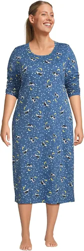Vista 3 de Lands' End Camisón de algodón de manga larga para mujer
