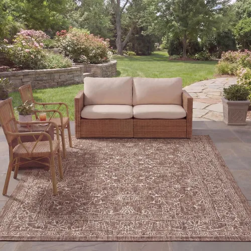 Vista 85 de SAFAVIEH Alfombra lavable al aire libre, colección Courtyard - 2'3" x 5', azul aguamarina y gris, no desprende pelusa y fácil limpieza, ideal