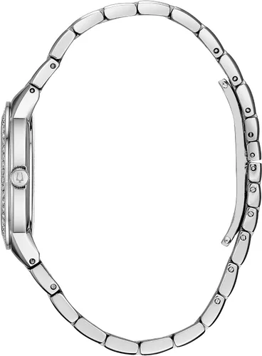Vista 2 de Bulova Box Set de reloj de cuarzo para mujer cristal de acero inoxidable tono plateado modelo 96 x 144 Bulova