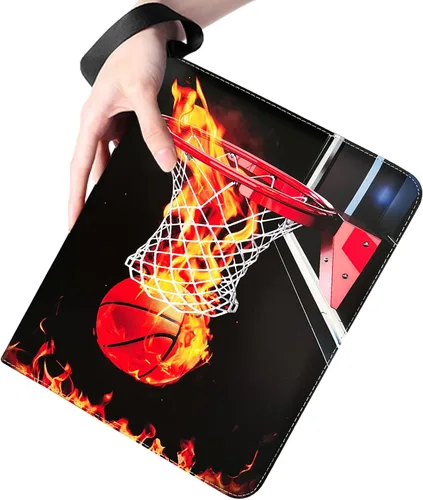 Vista 7 de Carpeta de tarjetas de baloncesto con mangas, 900 bolsillos para tarjetas intercambiables, 9 bolsillos con 50 fundas extraíbles con cremallera