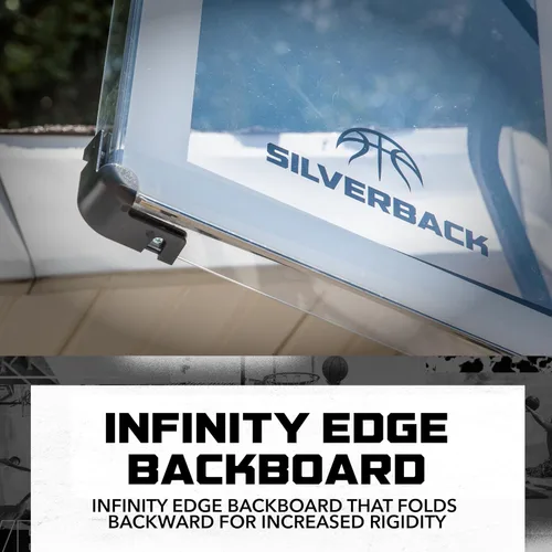 Vista 5 de Silverback NXT - Aro de baloncesto fijo y altura ajustable de 54 pulgadas con diseño QuickPlay