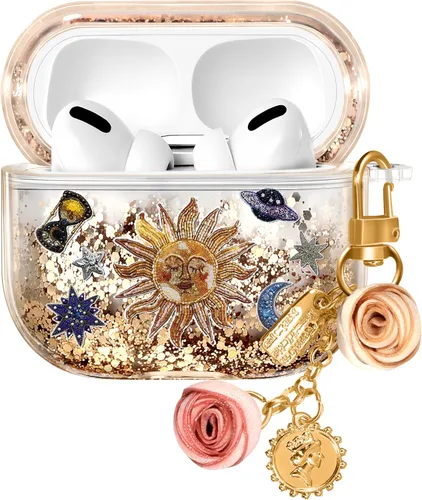Vista 50 de para Airpods de 2ª/1ª Generación - Estuche Quicksand Liquid Kawaii Lindo Mujer Niña Mujeres Chispeante Brillante Bling Resplandor Adorable Elegante