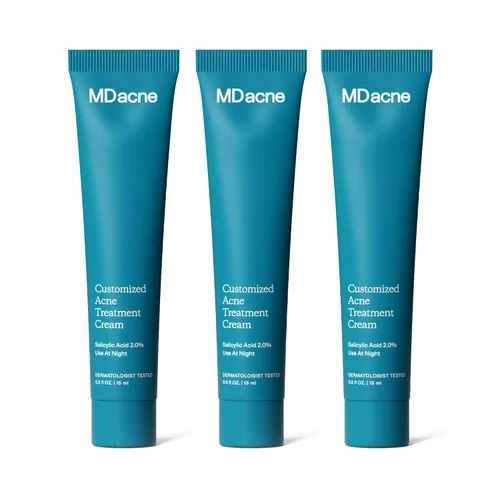 Vista 7 de MDacne Ácido salicílico 2.0% – Crema de tratamiento para el acné, exfoliante facial que desobstruye los poros, evita manchas, puntos negros, arrugas