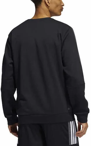 Vista 3 de adidas Sudadera de manga larga con 3 rayas de forro polar para hombre