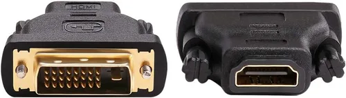 Vista 2 de Adaptador DVI a HDMI DTECH DVI macho a HDMI hembra bidireccional convertidor de puerto DVI-D 4K 1080P conector chapado en oro