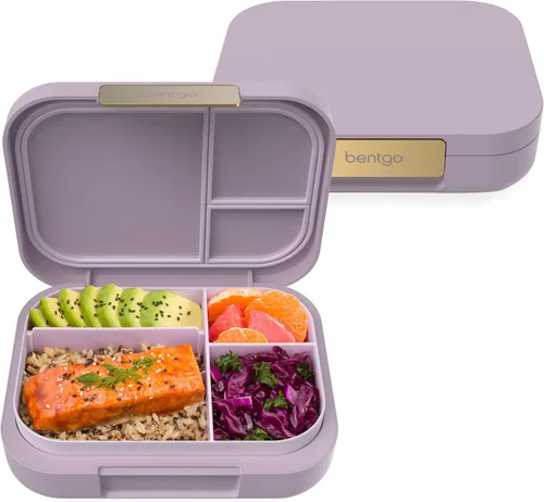 Vista 12 de Bentgo Modern lonchera Bento para adultos y adolescentes; 3-4 compartimentos, resistente a fugas, capacidad de 5.5 tazas/44 onzas líquidas, clips