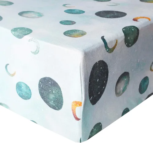 Vista 86 de Copper Pearl: Sábanas de punto prémium para cuna de bebé para niños y niñas, transpirables y suaves, sábanas ajustables para colchones estándar