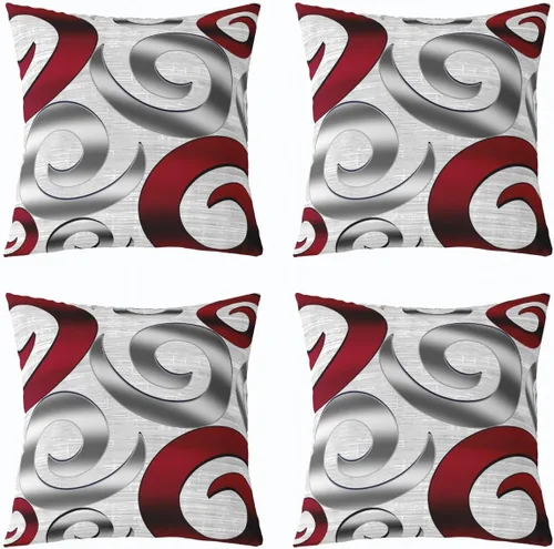 Vista 44 de Castle Fairy Fundas de almohada modernas con estampado de líneas geométricas de doble cara de 16 x 16 pulgadas, fundas de almohada de espirales