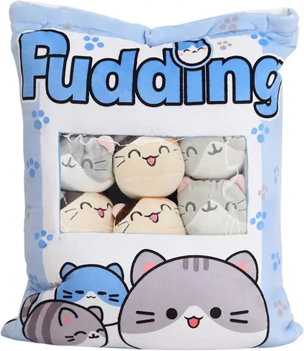 Vista 10 de REFAHB Linda almohada de peluche Almohada de regalo extraíble Juguetes de peluche creativos para niñas (Conejo)