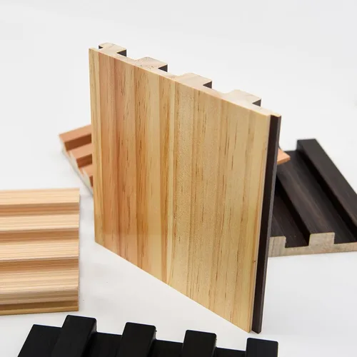 Vista 3 de Art3d Paneles de pared de madera de listones para decoración de interiores y techos, paquete de 4 muestras, 6 x 5.7 pulgadas.