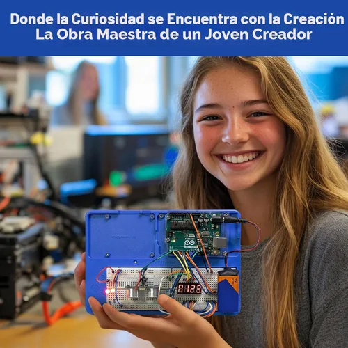 Vista 7 de Kit de iniciación Inventor Lab de SunFounder con placa Arduino Uno R3 REV3 original, multímetro, 34 proyectos, soporte para protoboard RAB, batería