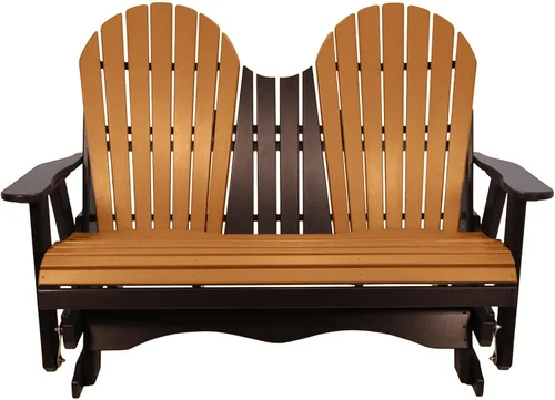 Vista 17 de Silla mecedora Aruba Adirondack de 2 pies, fabricada en Amish, madera de polietileno para exteriores, accesorios de acero inoxidable, fabricada