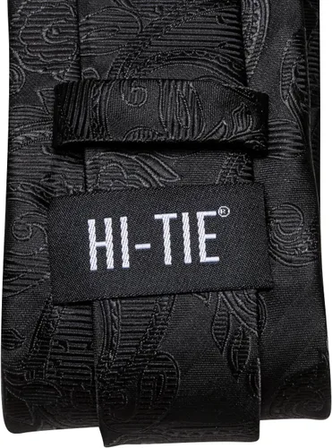 Vista 269 de Hi-Tie Corbatas de seda para hombre, diseño de cachemira a rayas, con bolsillo, gemelos cuadrados, conjunto formal de negocios