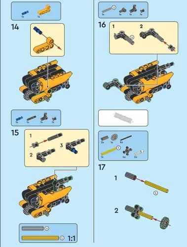 Vista 6 de LEGO Technic Mini Set: Cosechadora Micro Set (80 piezas) A partir de 7 años