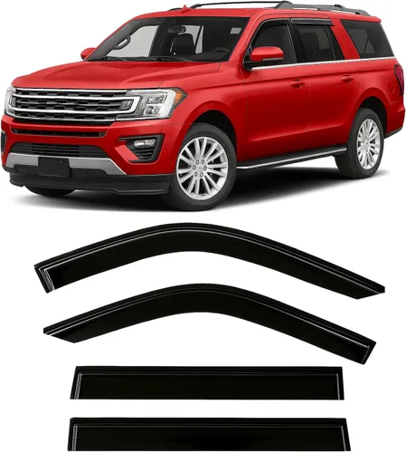 Vista 14 de Protectores de lluvia en canal 2015-2026 para Ford F150 SuperCrew Deflectores de visera de ventana lateral (solo cabina de tripulación) XL STX XLT