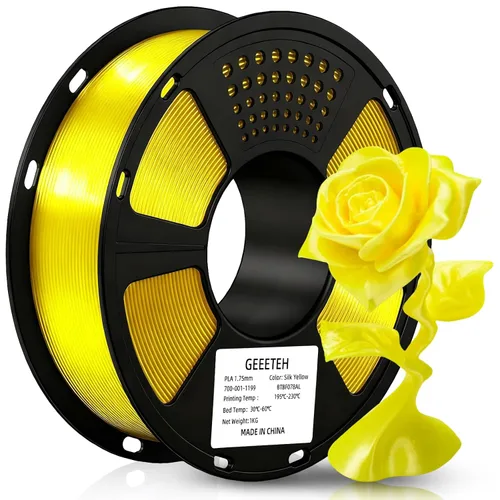 Vista 27 de GEEETECH Filamento PLA de color dorado sedoso de 0.069 libras, filamento de seda brillante para impresora 3D, carrete de 2.2 libras, precisión