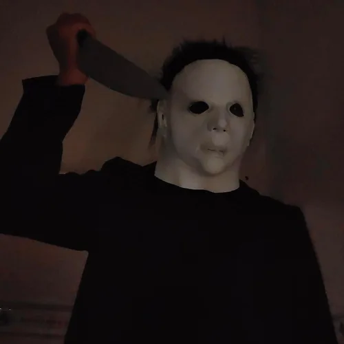 Vista 3 de Michael Myers Horror Mask Halloween Scary Cosplay Latex Mask Costume Props