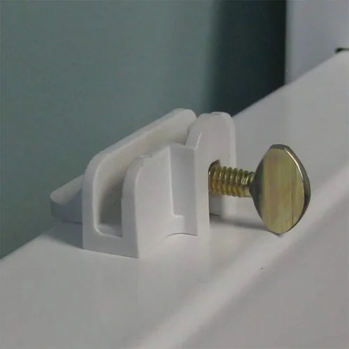 Vista 6 de Poste se señal de vinilo de PVC de propiedad inmobiliaria – Color blanco (Solo)