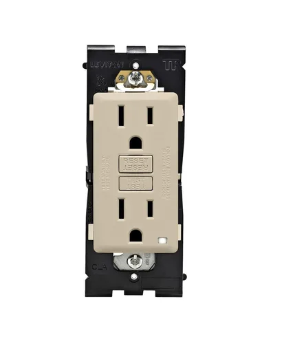 Vista 3 de Leviton Renu - Toma GFCI autocomprobada resistente a manipulaciones, 15 amperios, RGF15-CA, café con leche
