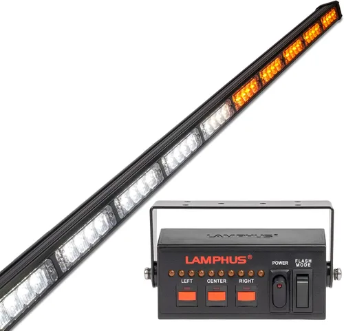 Vista 40 de lamphus SolarBlast sbls64 29" 24 W LED Advertencia Tráfico de Emergencia Advisor – Barra de luz ámbar azul, Azul