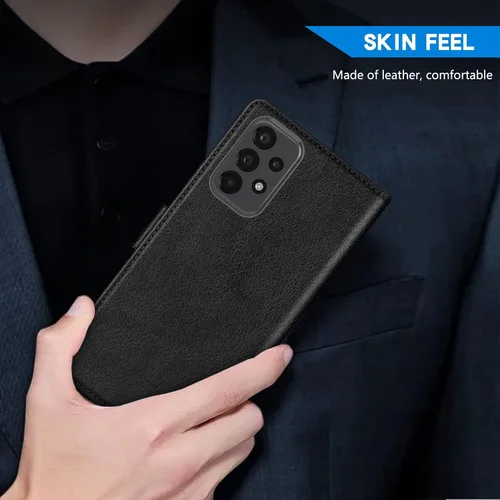 Vista 6 de ZZXX Funda tipo cartera para Samsung Galaxy A23 5G/4G con bloqueo RFID, ranura para tarjetas, función atril, cierre magnético, funda protectora
