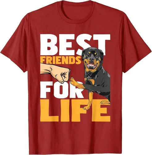 Vista 17 de Best Friends for Life - Rottweiler Animal Dog Lover Breeder T-Shirt