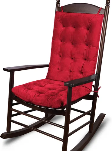 Vista 12 de ELFJOY Cojines para silla mecedora copetudo con respaldo alto y cojín de Negro