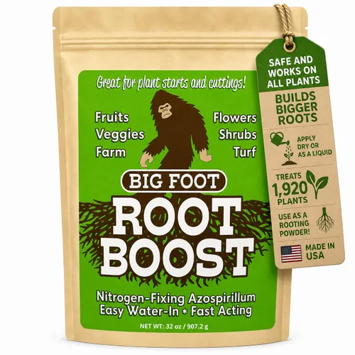 Vista 16 de Big Foot Polvo soluble en agua probiótico para plantas establecidas y trasplantes – Cultiva el tamaño de la raíz, aumenta el nitrógeno, cultiva
