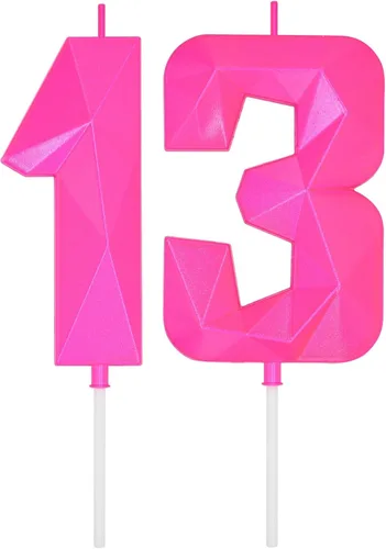 Vista 324 de DERVENTA Vela Grande de Cumpleaños Número 3D Verde Luminoso de 3.7 Pulgadas Celebración de Fiesta Aniversario Decoración Adorno para Pastel 1 Pieza