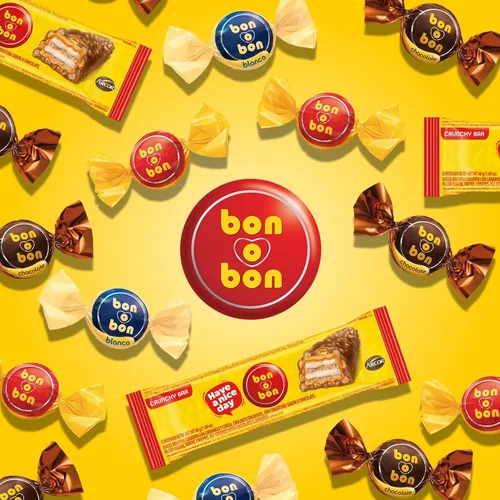 Vista 8 de Bon O Bon Bonbons con Relleno de Crema de Maní y Obleas 450 Grs.