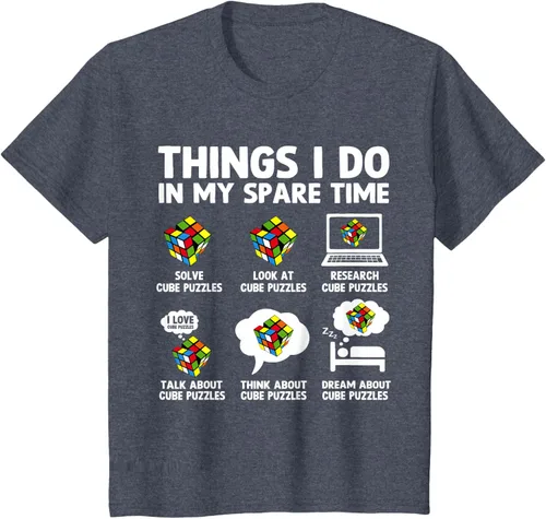 Vista 58 de Things I Do in My Spare Time Cube Puzzle Speed Cubing Camiseta