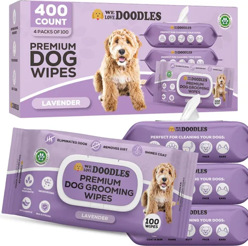 Vista 7 de Toallitas para perros, desodorizantes y limpieza, aroma a lavanda
