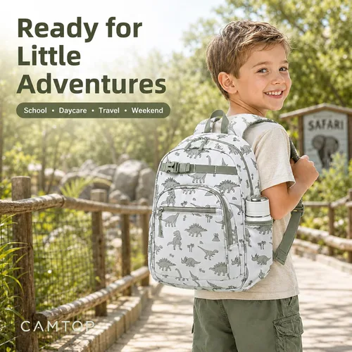 Vista 8 de Mochila para niñas para la escuela, mochila para niños preescolar, jardín de infantes, bolsa de libros primaria, 14.2"x4.5"x10.2", Mochila infantil