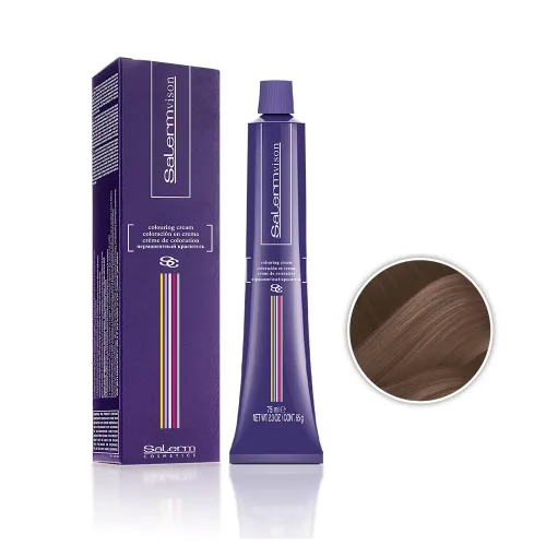 Vista 2 de Salerm vison Crema para colorear el cabello #6.721 rubio oscuro marrón nacarado castaño ceniciento, 2.5 onzas/2.5 fl oz