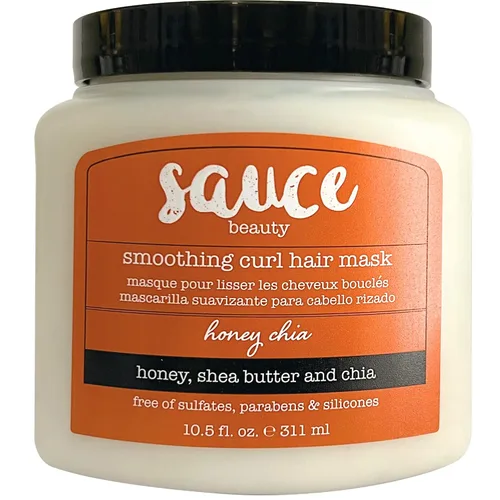 Vista 2 de SAUCE BEAUTY Honey Chia - Máscara de rizo suavizante, crema rizadora de crema brulee y sidra de manzana espumosa tratamiento clarificante del cuero