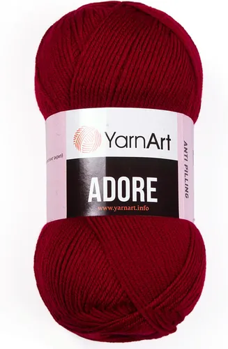 Vista 11 de 1 madeja YarnArt Adore, hilo antipilling, 100% acrílico antipilling, 100 g (3.5 oz), 280 m (306 yd), 3: Light-DK, Verde bebé - 358