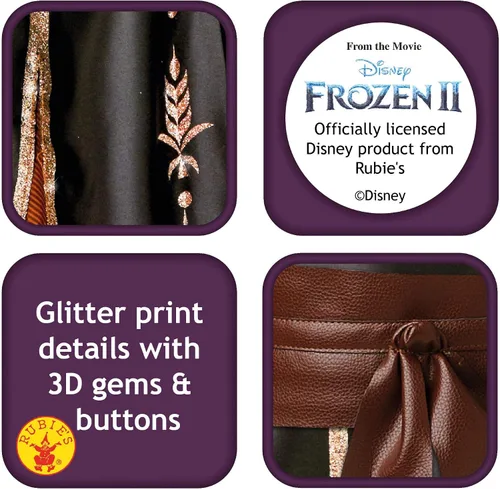 Vista 4 de Disney Frozen 2 - Disfraz de Anna de primera calidad Multi