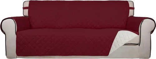 Vista 185 de PureFit - Funda de sofá acolchada reversible, protector de muebles impermeable, funda de sofá lavable con espuma antideslizante y correas elásticas