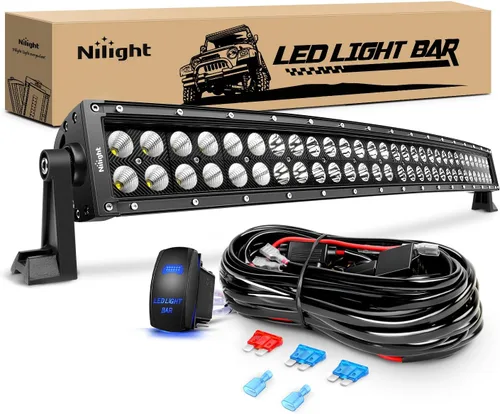 Vista 12 de Nilight Barra de luz LED de 22 pulgadas, 120 W, combo de luces de conducción de 12 V, interruptor basculante de 5 pines, kit de arnés de cableado