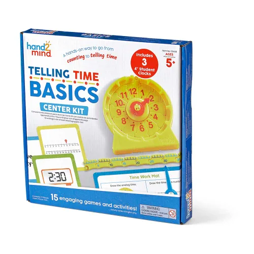Vista 7 de hand2mind Kit central Telling Time Basics, reloj analógico para el aula