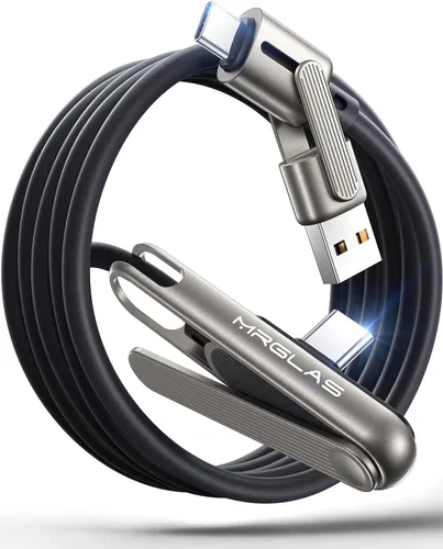 Vista 13 de MRGLAS Cable USB C 3.2A, cable USB a USBC (paquete de 4), cable de carga Gris