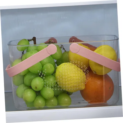 Vista 6 de Cesta de ducha de plástico de gran capacidad, mango fácil de limpiar para organización de baño, pescado rosa