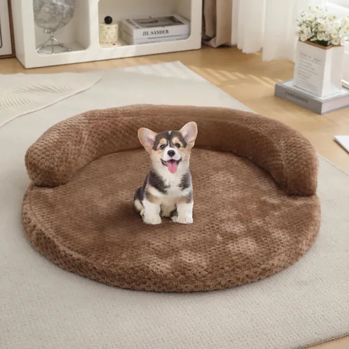 Vista 13 de Cama para gatos de interior, lavable para sofá cama para mascotas, funda extraíble de espuma viscoelástica para caja de huevos, 19.6 x 3.9 x 1.5