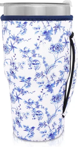 Vista 59 de Fundas Aislantes de Neopreno Portavasos con Asa para Vasos Tumbler de 20oz, Funda Reutilizable para Café Helado Para Tazas de Café de 30oz - 32oz